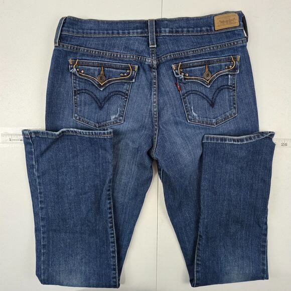 Levi's 515 boot cut jeans blue denim womens 8 M 5039 - Picture 3 of 12